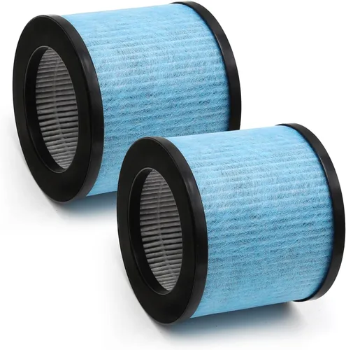 Vista 2 de TPAP002 Filtro HEPA de repuesto para purificador de aire TOPPIN TPAP002 Comfy Air C1, H13 HEPA tipo y prefiltro de carbón activado, TPFF002, paquete