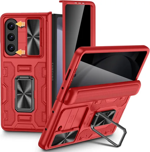 Vista 22 de VEGO Funda para Galaxy Z Fold 4 con Cubierta de Cámara Deslizante y Protección de Bisagra Funda con Protector de Pantalla Soporte Magnético de 360°