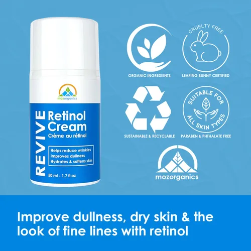 Vista 6 de Crema de retinol para la cara, la mejor crema hidratante de piel para cara y cuello, ayuda con la piel seca, firmeza y tono de piel Fabricado