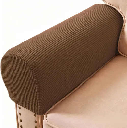 Vista 16 de Juego de 2 fundas elásticas para reposabrazos de sofá, silla y sillón reclinable (Negro)