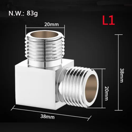Vista 2 de Add-A-Tee - Adaptador de conector de manguera G1/2 pulgadas para adaptador de válvula angular, brazos de ducha, rociador de bidé de toliet