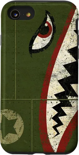Vista 18 de WWII P-40 Fighter Plane Shark Mouth Warbird Nose Art Case for iPhone 17