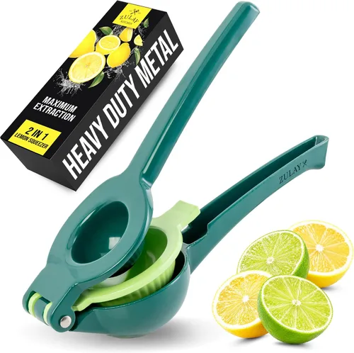 Vista 49 de Zulay Kitchen Exprimidor de hierro fundido, exprimidor de naranja resistente con coladores desmontables para una fácil limpieza, prensa de cítricos