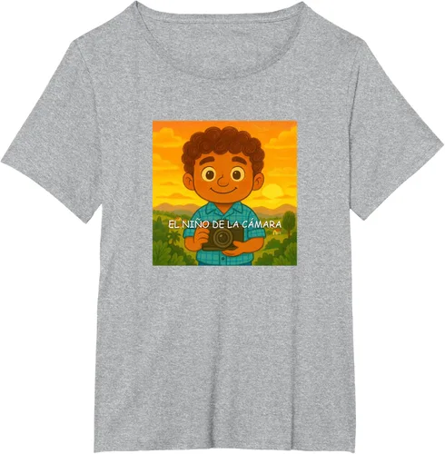 Vista 101 de Camiseta El Niño de la Cámara – Diseño Oficial del Cuento Ilustrado