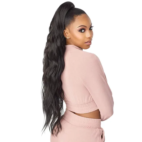 Vista 6 de Sensationnel Instant Updown Halfwig Pony - Iud 5 4 estilo en 1 media peluca y cordón de pony (T1B/4) 4 Style In 1, Pony Wrap, Up-do, Half-up