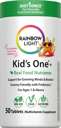Vista 7 de Rainbow Light Kids One + Multivitamínico 90 tabletas masticables