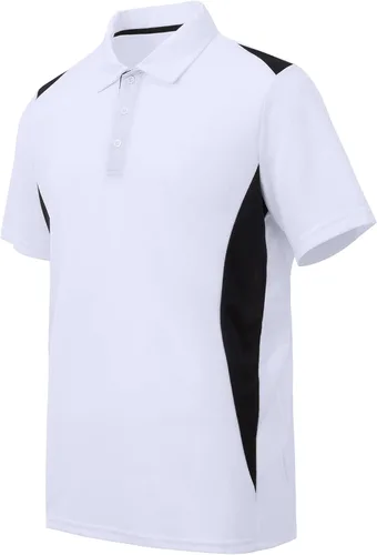 Vista 16 de Polo de golf para hombre, tallas grandes y altas, tallas L-7XL 12177# Negro y Gris