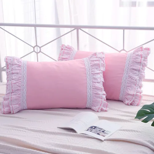 Vista 17 de Juego de 2 fundas de almohada con encaje blanco con flores 3D de aspecto retro noble y lujoso elegante, 100% algodón, tamaño estándar