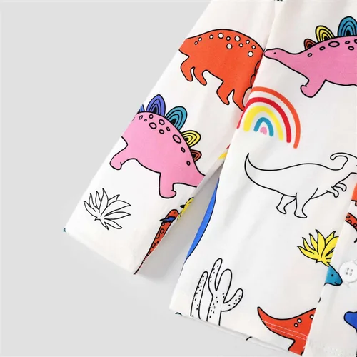 Vista 4 de PATPAT Conjunto de pijama de manga larga para niñas pequeñas, parte superior e inferior para niña de 2 a 6 años