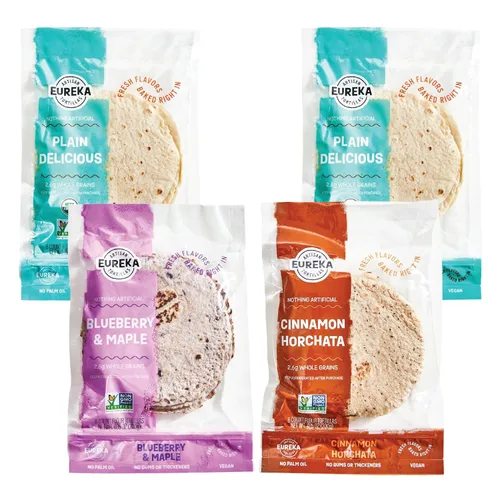 Vista 21 de Eureka Tortilla All Flavors - Paquete variado Tortillas de harina artesanales Mini granos enteros de 6 pulgadas Veganas, sin OMG, bajas