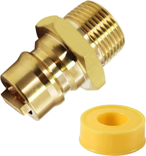 Vista 8 de MENSI Adaptador de codo de enchufe de conexión rápida de manguera natural NPT X 3/4 de 3/4 pulgadas para generador de combustible doble, regulador