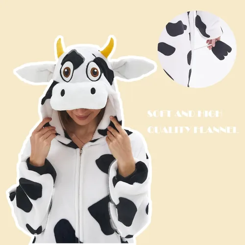 Vista 2 de NEWCOSPLAY Unisex Adult Onesie Pajamas Animal One Piece Costume Cosplay Sleepwear