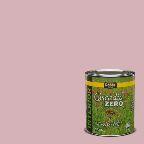 Vista 167 de Rodda Paint CASCADIA ZERO - Pintura plana e imprimación para interiores en uno, cuarto de galón, rosa Mullen