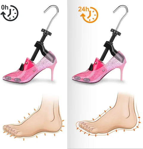 Vista 4 de JJDPARTS Estirador de zapatos, par de expansores de zapatos de 4 vías para mujeres y hombres