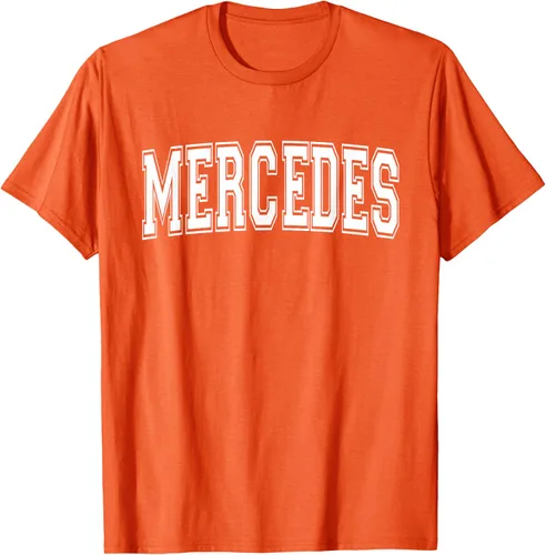 Vista 89 de MERCEDES TX TEXAS USA - Camiseta deportiva vintage estilo Varsity, Negro, S