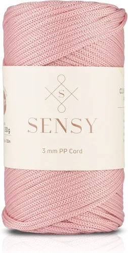 Vista 98 de Cuerda de poliéster Sensy Premium de 3 mm, 120 metros, 100% cordón de polipropileno, cuerda de macramé de 3 mm, cordón para bolsos de ganchillo