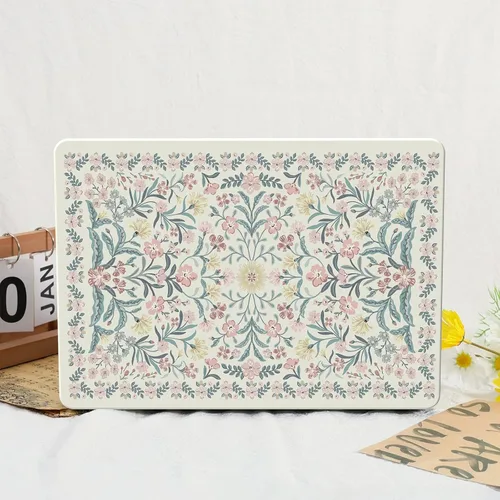 Vista 6 de iCasso para M4 MacBook Air de 13 pulgadas Funda 2025 2024-2022 M3 M2 Modelo A 3240 A3113 A2681, Funda de plástico de patrón protector resistente