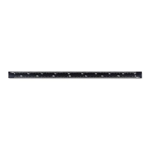 Vista 3 de Alumicolor Regla Métrica de Bolsillo para Arquitecto de Aluminio, 15CM, Negro
