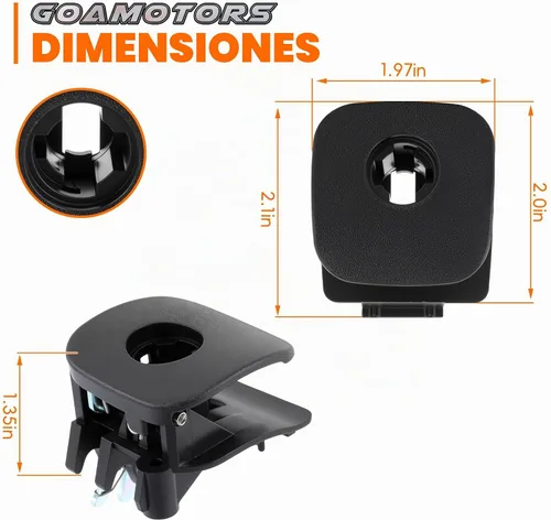 Vista 2 de Goamotors 15924033 Manija de bloqueo de guantera Ebony para Chevy Corvette C6 2005-2013, reemplazo para 15924032, guantera C6 Corvette