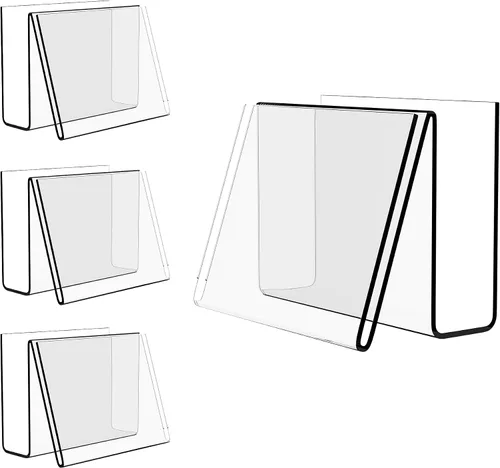 Vista 11 de Boloyo Soporte vertical de acrílico para postales, 4 x 6 pulgadas, 1 soporte transparente para tarjetas, caballete, soporte para tableta