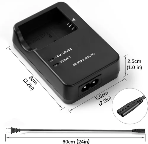Vista 3 de Cargador de batería NB-13L CB-2LH compatible con Canon PowerShot G1X G1 X Mark III G5X G5 X Mark II G7X G7 X Mark II III G9X G9 X Mark II SX620