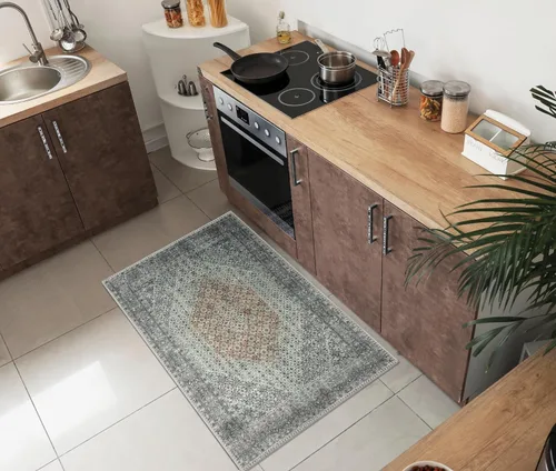 Vista 84 de Keen Home Design - Tapete lavable a máquina con respaldo antideslizante, para entrada, cocina, baño, lavandería, vintage de pelo orto y duradero