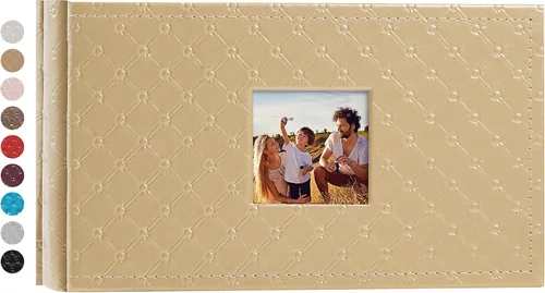 Vista 17 de Mublalbum Álbum de fotos pequeño de 4 x 6 pulgadas, 100 fotos, cubierta de cuero, libro de fotos con bolsillos horizontales para bebé, boda, Negro