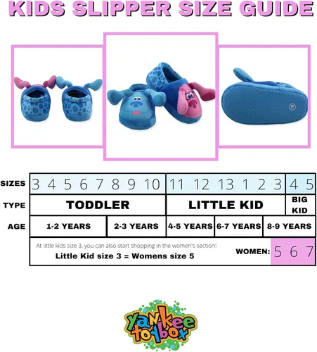 Vista 2 de Nickelodeon Blue's Clues & You - Pantuflas de felpa para niños y niñas