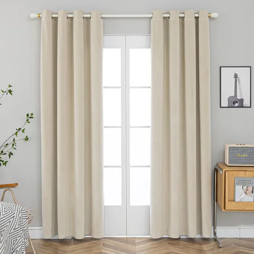 Vista 14 de Pleasant Boulevard - Cortinas de terciopelo para decoración interior de habitaciones y ventanas grandes, elegantes, estilo con ojales, 2 paneles