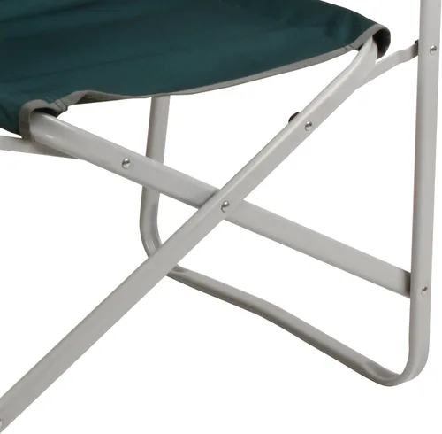 Vista 4 de Silla de camping plegable Coleman Outpost Elite con mesa lateral y portavasos, silla portátil resistente al clima con apoyabrazos