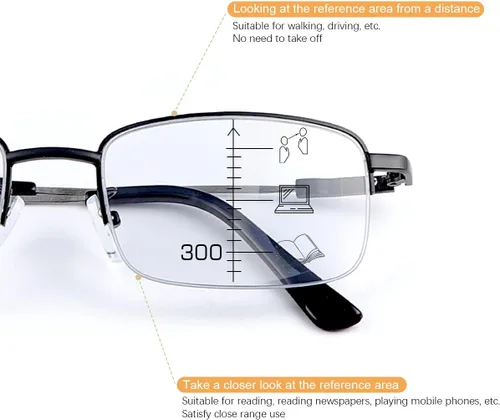 Vista 3 de MIRYEA Gafas de sol fotocromáticas progresivas de lectura multifocal, protección UV, transición, lectores de sol, anti luz azul