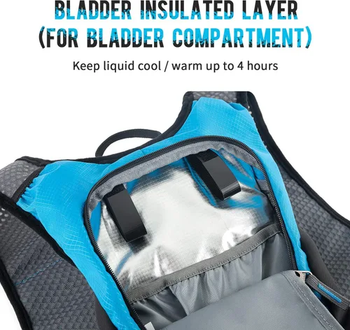 Vista 3 de Mochila de hidratación Mochila de agua para correr con vejiga de hidratación de 2L, paquetes de chaleco de hidratación de ciclismo aislado
