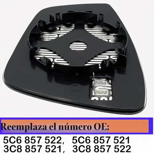 Vista 5 de Cristal de espejo calefactable del lado del pasajero VW compatible con Volkswagen VW Passat 2011-2018 Mirror Beetle Jetta Power espejo lateral