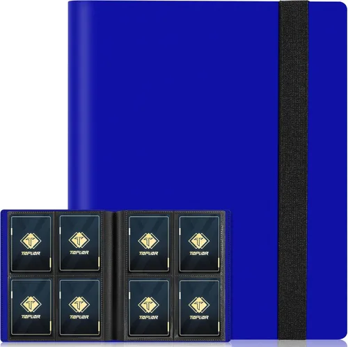 Vista 20 de Carpeta de cartas de 4 bolsillos para 160 fundas, carpeta de cartas álbum para colección de cartas intercambiables para cartas deportivas, cartas