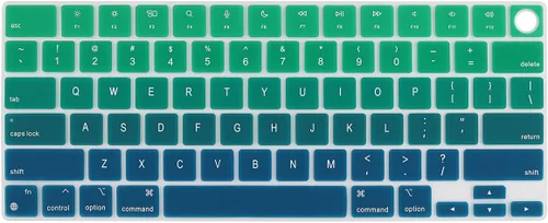 Vista 4 de Batianda Funda de teclado de color degradado prémium para MacBook Pro de 14 pulgadas Pro de 16 pulgadas 2024 2023 M4 M3 M2 M1 Pro/Max Chip y MacBook