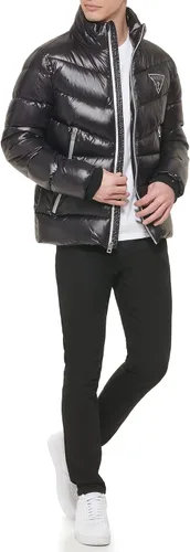 Vista 2 de GUESS Chaqueta acolchada de peso medio para hombre con capucha extraíble