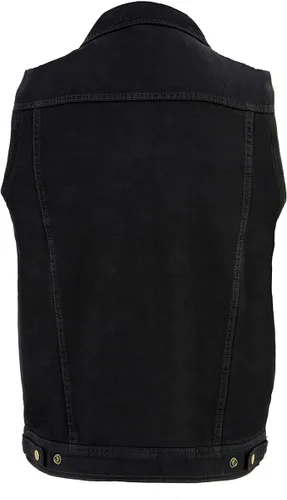 Vista 2 de Chaleco vaquero para hombre, estilo motorista, modelo Edge