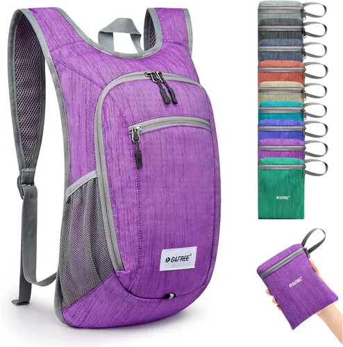 Vista 14 de G4Free 10L/15L Mochila para Senderismo Plegable Ligera, Mochila de Día para Caminatas, Pequeña, Viaje al Aire Libre, Bolsa de Hombro Plegable