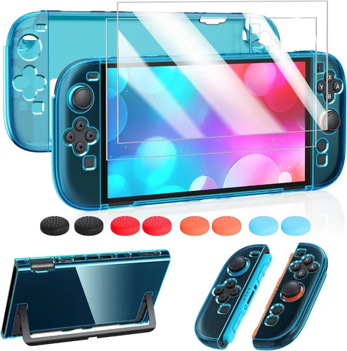 Vista 9 de FYOUNG Protective Case for Nintendo Switch 2 2025, Slim Hard Shell for Switch 2 Accessories, Scratch&Shock Protection Cover with Screen Protector, 8