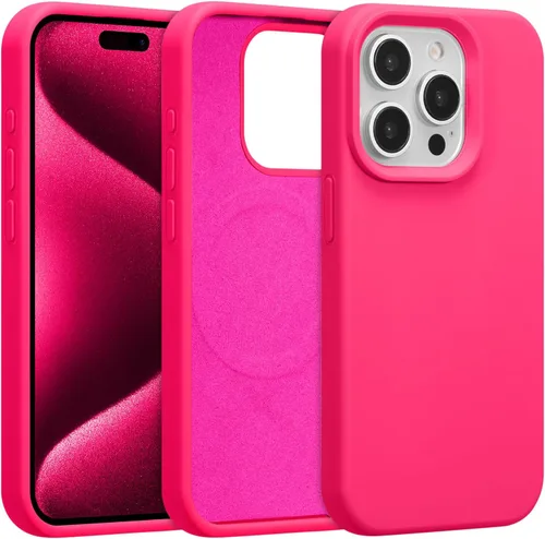 Vista 267 de Funda magnética de silicona para iPhone 13 Pro, color blanco antiguo [Compatible con Magsafe] [Forro de microfibra suave antiarañazos], funda
