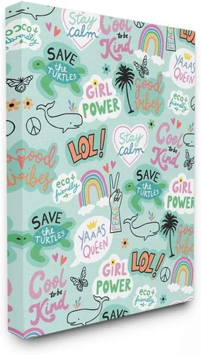Vista 8 de Stupell Industries 'Girl Power Phrase Pattern' Arte de placa de pared Stupell Industries 10 x 15 pulgadas, fácil de colgar y resistente
