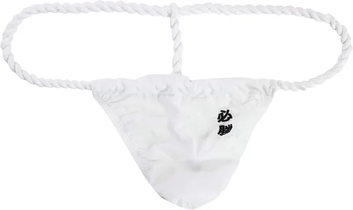 Vista 12 de Tangas de algodón con espalda en T para hombre Sumo G String Low Rise Bikini Briefs Ropa interior Negro