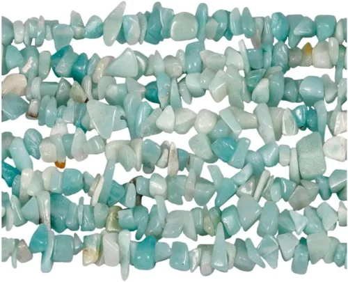 Vista 5 de Adabele Cuentas sueltas de gema de Amazonita azul natural de 31 pulgadas, astillado, con agujero perforado, forma libre, de 5 mm a 8 mm, separador
