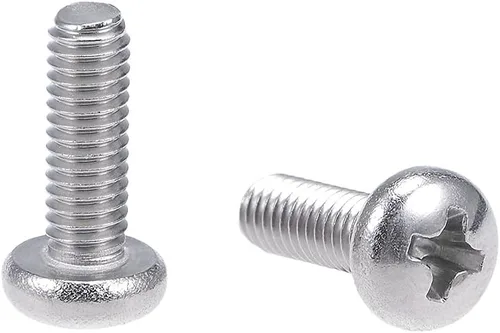 Vista 16 de uxcell Tornillos de máquina M4x5mm Pan Phillips Tornillo de cabeza cruzada 304 pernos de sujeción de acero inoxidable 20 piezas