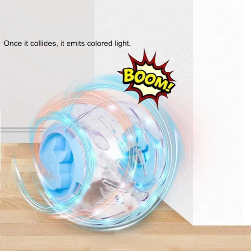 Vista 2 de Flash - Bola de cristal de hámster enano para hámsters de menos de 4 pulgadas, juguete de ejercicio de actividad para correr, transparente