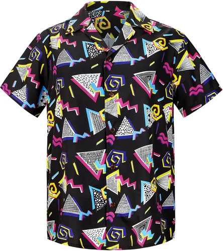 Vista 63 de Camisa hawaiana para hombre, con estampado floral, cómoda, con botones, casual, manga corta, ropa de playa para hombre