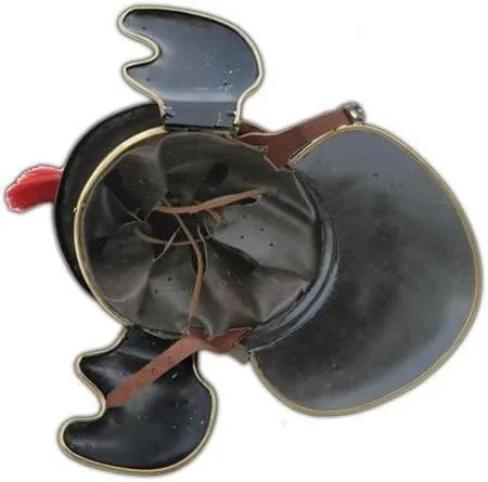 Vista 3 de Medieval Warrior Arbusto Rojo Casco Histórico del Centurión Imperial Romano