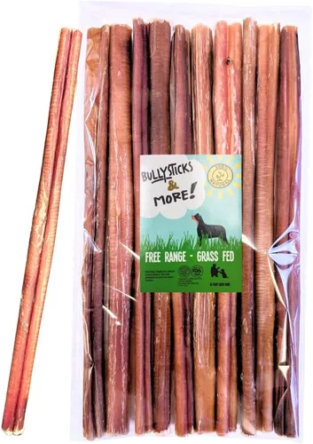 Vista 15 de BULLYSTICKS & MORE Bully Sticks de 6 pulgadas (regulares, paquete de 16 unidades), palitos para perros medianos 100% carne de res alimentada