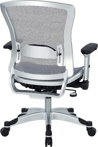 Vista 10 de Space Seating Silla de oficina de rejilla de aire ejecutiva serie 317 con respaldo de malla transpirable, soporte lumbar, control de inclinación