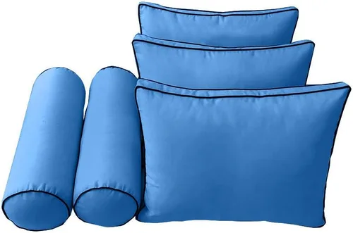 Vista 4 de Prolinemax Funda solamente Sábana bajera ajustable para colchón de sofá cama estilo 3 doble con ribete de contraste para exteriores AD102